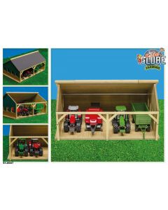 Makieta wiaty dla 4 traktorów  - Kids Globe | Zabawki dla Dzieci