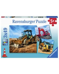 Puzzle pojazdy budowlane w akcji Ravensburger