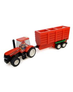 UH Kids Case IH Traktor z przyczepą na siano - Zestaw Konstrukcyjny dla Dzieci