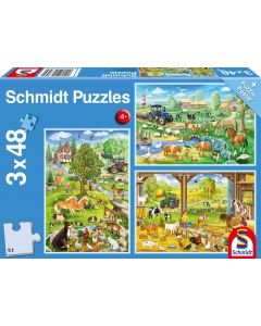 Puzzle Rolnicze Farma Schmidt zestaw