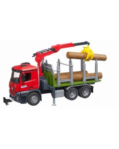 MB Arocs z dźwigiem i pniami