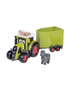 Traktor Claas Kids Axion 870 z przyczepą oraz figurką konia - Zabawki Rolnicze dla Najmłodszych