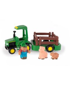 Traktor John Deere z Przyczepą i Figurkami Zwierząt