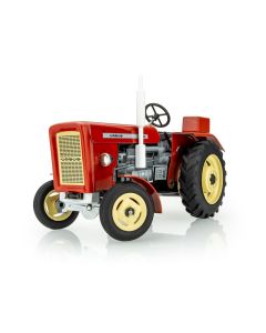 Traktor zabawka Ursus c360, metalowy nakręcany model od Kovap w skali 1:25