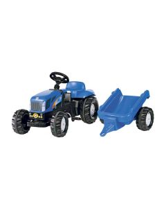 Traktor na pedały New Holland T 7550 z przyczepą RollyKid Rolly Toys R01307