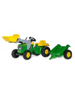 Traktor na pedały John Deere z ładowaczem i przyczepą RollyKid Rolly Toys R02311