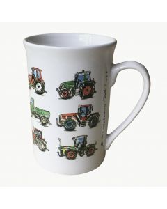 Kubek z 12 rysunkami traktorów