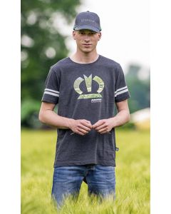 T-shirt Krone ciemnoszary z logo-3XL