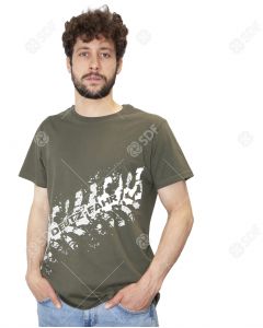T-Shirt Deutz-Fahr z motywem śladu opony męski rozmiar S