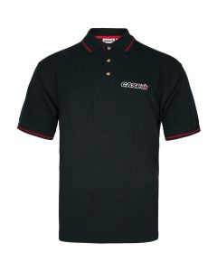 Polo męskie Case IH kontrastowe czarne-2XL