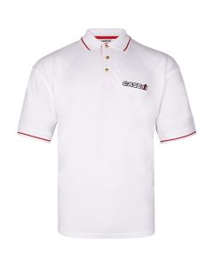 Polo męskie Case IH kontrastowe białe-2XL