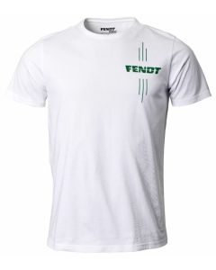 T-shirt Fendt Natural Line T-Shirt Unisex – biała koszulka z bawełny organicznej z logo Fendt
