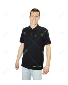 Polo Deutz-Fahr męskie czarne z logo-M