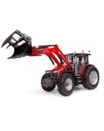 Metalowy traktor Massey Ferguson 5M.145 z ładowaczem od Universal Hobbies 1:32