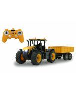 Ciągnik JCB Fastrac z Przyczepą 1:24 – Pilot 2,4 GHz, LED, Wywrotka Przyczepa