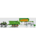 Ciągnik Deutz-Fahr z zestawem przyczep Cargo Siku 1:87 1848