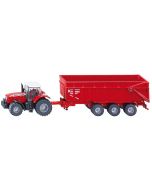 Ciągnik Massey Ferguson 8480 z przyczepą Siku 1:87 1844