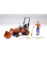 Kubota BX2670 z ładowaczem czołowym i osprzętem NewRay 1:18