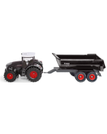 Metalowy traktor Fendt 942 Vario z przyczepą Krampe All Black od Siku 1:50