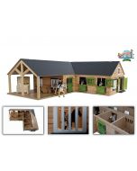 Makieta Stajni z 4 boxami i miejscem do mycia - Kids Globe | Zabawki dla Dzieci