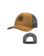 Czapka Pikowana John Deere – daszek, siatka, skórzana naszywka