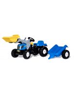 Traktor na pedały New Holland z ładowaczem i przyczepą RollyKid Rolly Toys R02392