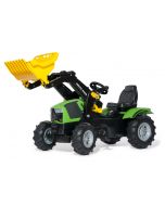 Traktor na pedały Deutz-Fahr 5120 z ładowaczem i ogumieniem rollyFarmtrac R61121 Rolly Toys