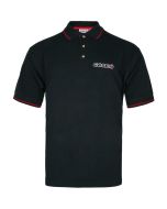 Case IH Kontrastowe Polo męskie – czarne, 100% bawełna
