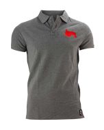 CASE IH Farmall Poloshirt męski – ekologiczna bawełna szara
