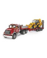 Mack z naczepą i JCB 4CX Bruder 1:16 02813