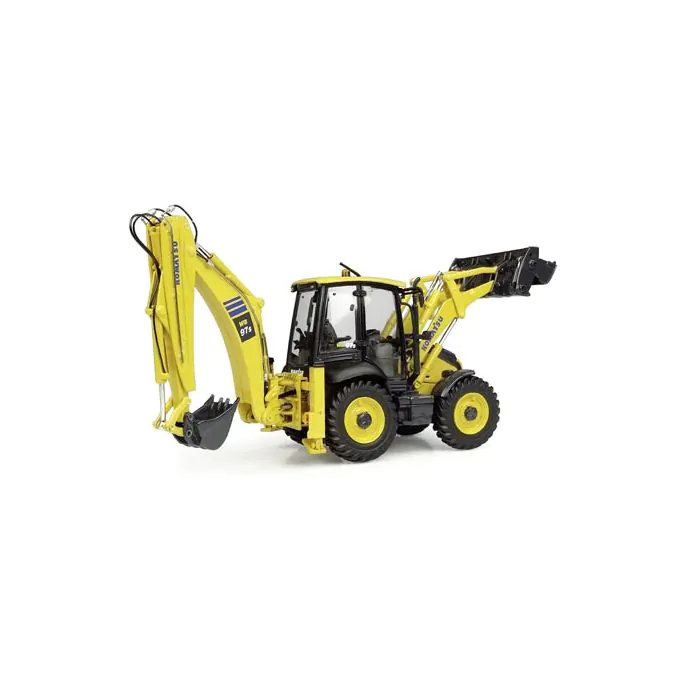 ミニカー 1/50 コマツ UH 8139 WB97S-8 ローダー Komatsu WB97S-8 Backhoe Loader Yellow 1/50 Diecast Model by