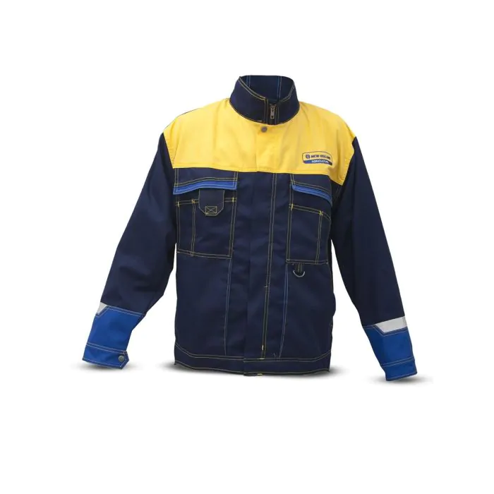 Męska kurtka robocza New Holland żółto-niebiesko-czarna z haftem