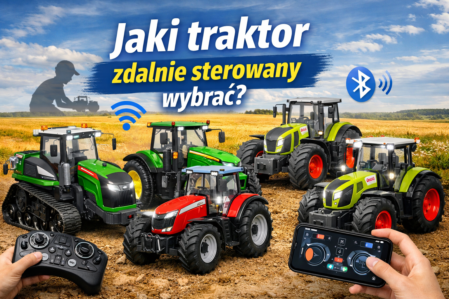 Traktory zdalnie sterowane – zabawki rolnicze RC sterowane pilotem i aplikacją Bluetooth